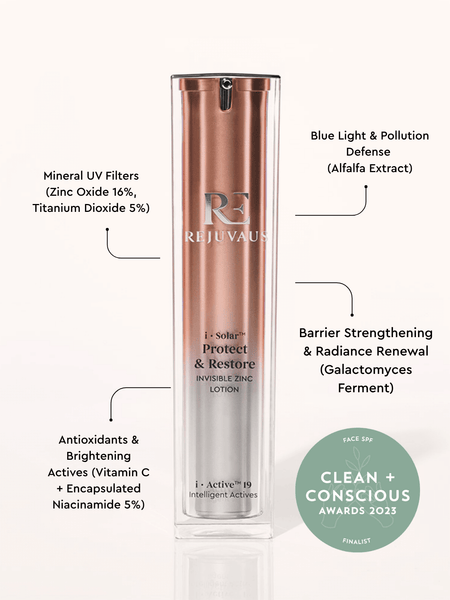 i • Solar Protect & Restore Invisible Zinc Lotion | Physical UV Su